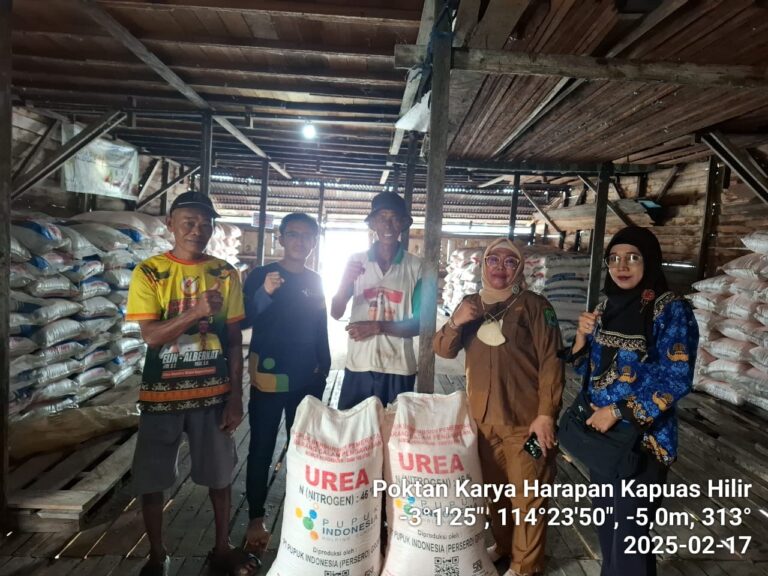 Dinas Pertanian Kabupaten Kapuas Kawal Penyaluran Pupuk Bersubsidi di Kapuas Hilir dan Bataguh